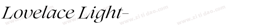 Lovelace Light字体转换